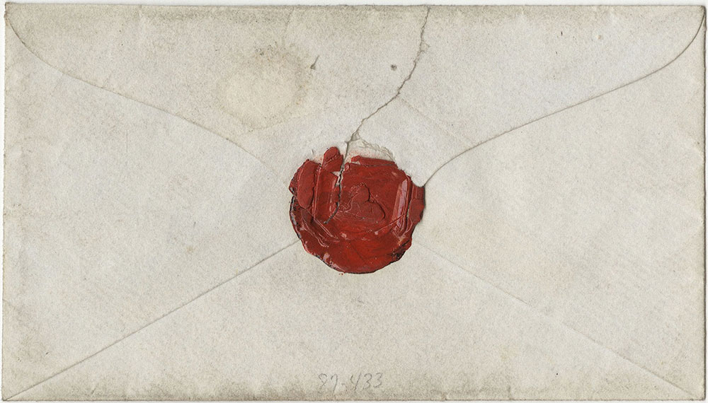Envelope for ALs to the Countess of Lovelace