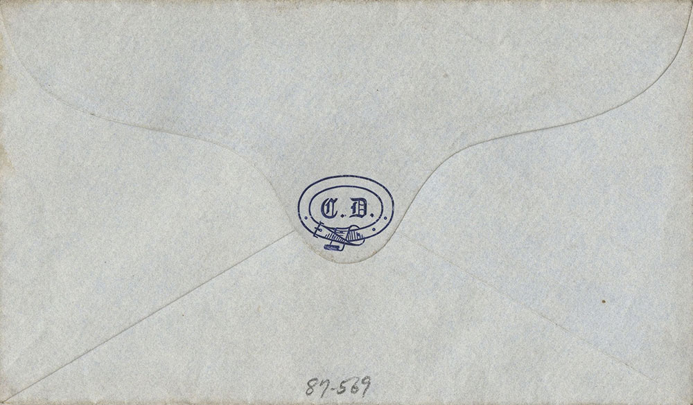 Envelope for ALs to Lady Olliffe