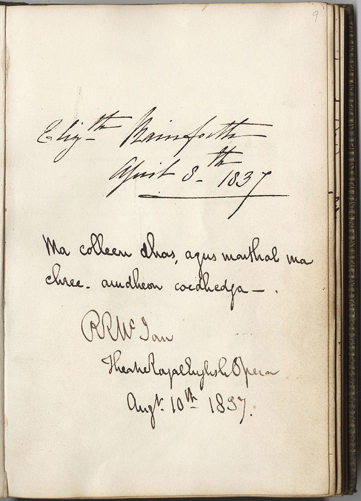 Autograph album of Priscilla Horton