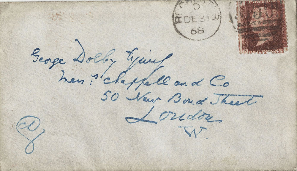 Envelope for ALs to George Dolby