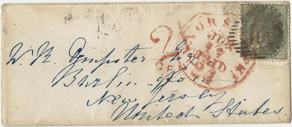 Envelope for DCL from Catherine Dickens to W.R. Dempster