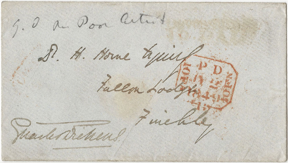 Envelope for ALs to R. H. Horne