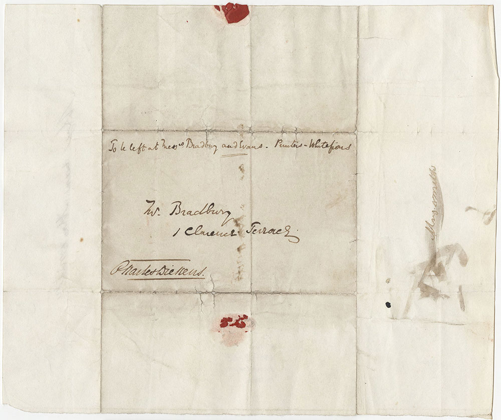 Envelope of ALs to William Bradbury