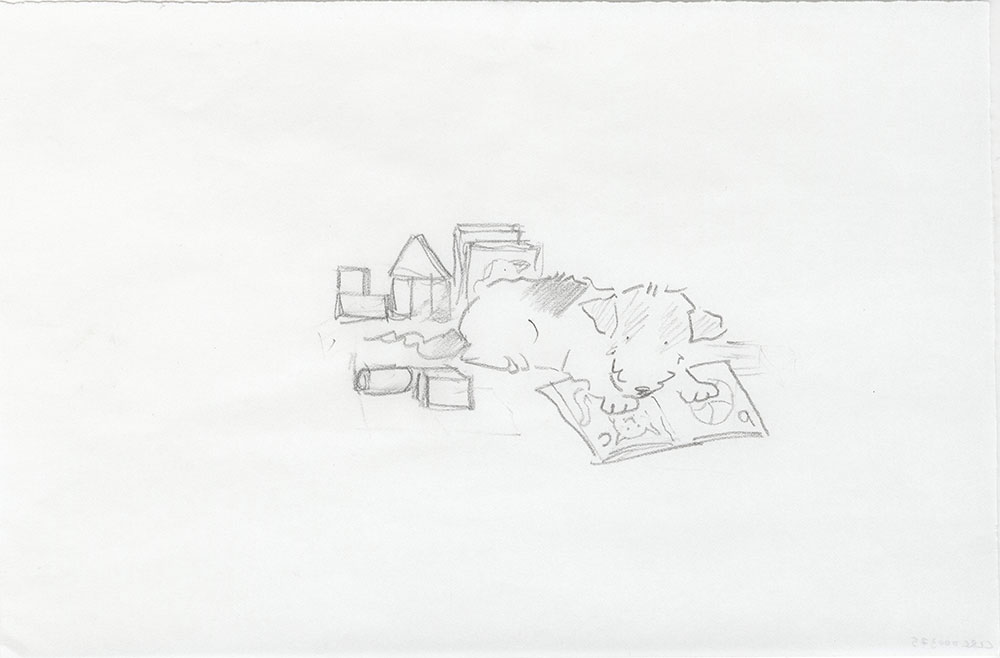 Sketch of Puppy Knee-Hi