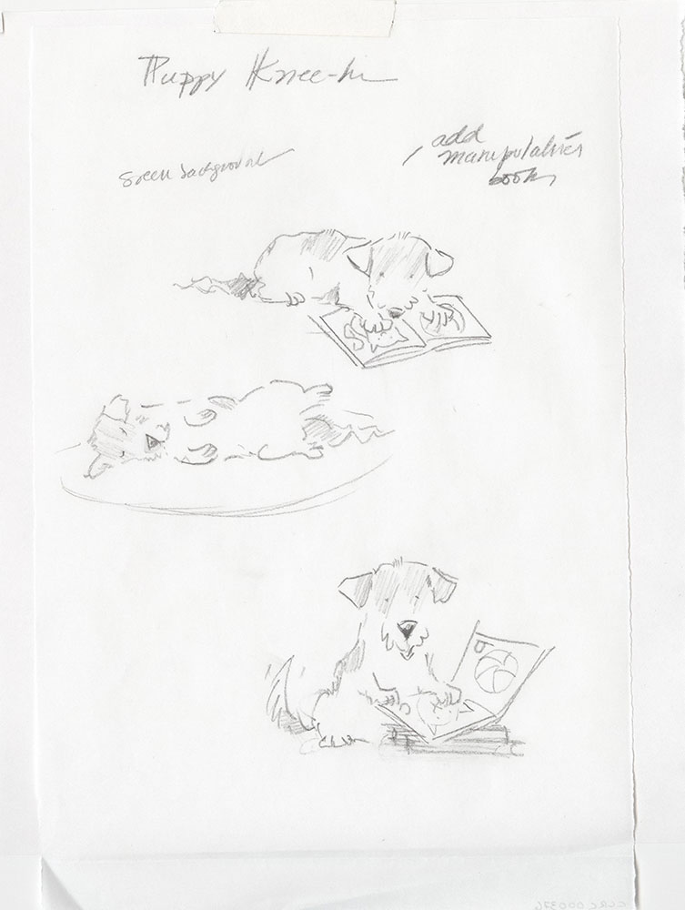 Sketches of Puppy Knee-hi