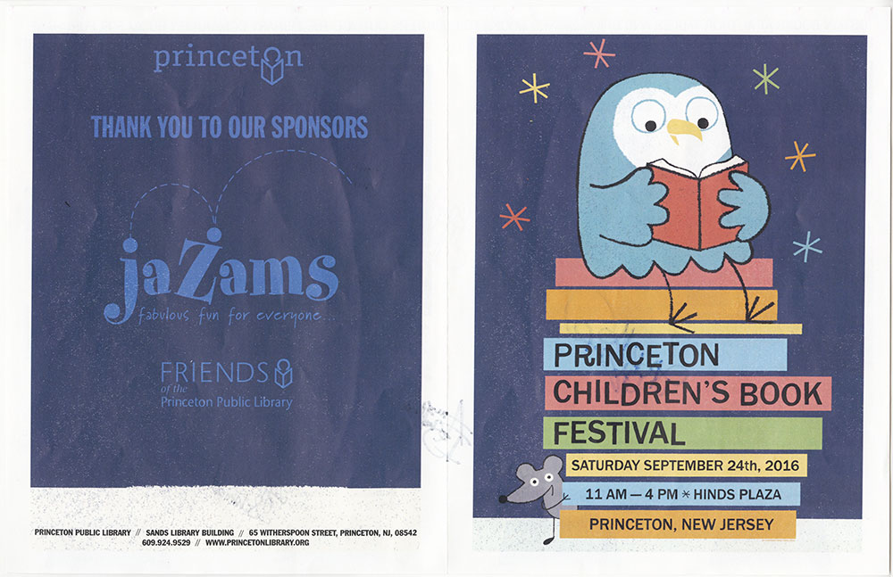 Princeton Children's Book Festival, 2016 - Festival Guide - Outside