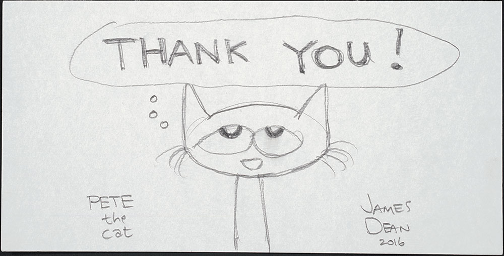 Dean - Pete the Cat - Thank You! sketch