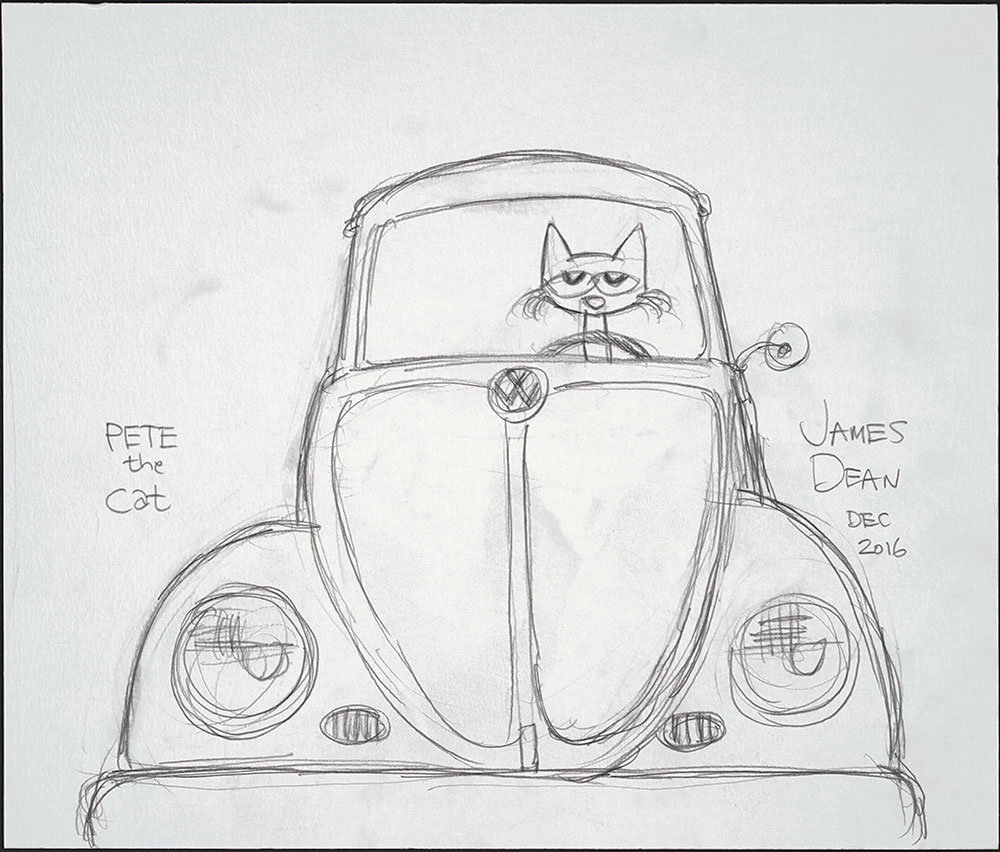 Dean - Pete the Cat - Car sketch