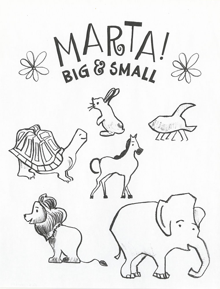 Marta Big Small Coloring Page 2 Digital Collections