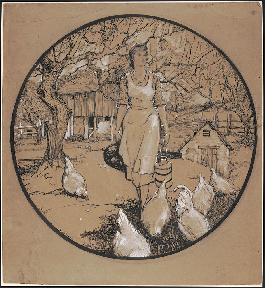 De Angeli - Magazine illustration of a farm girl