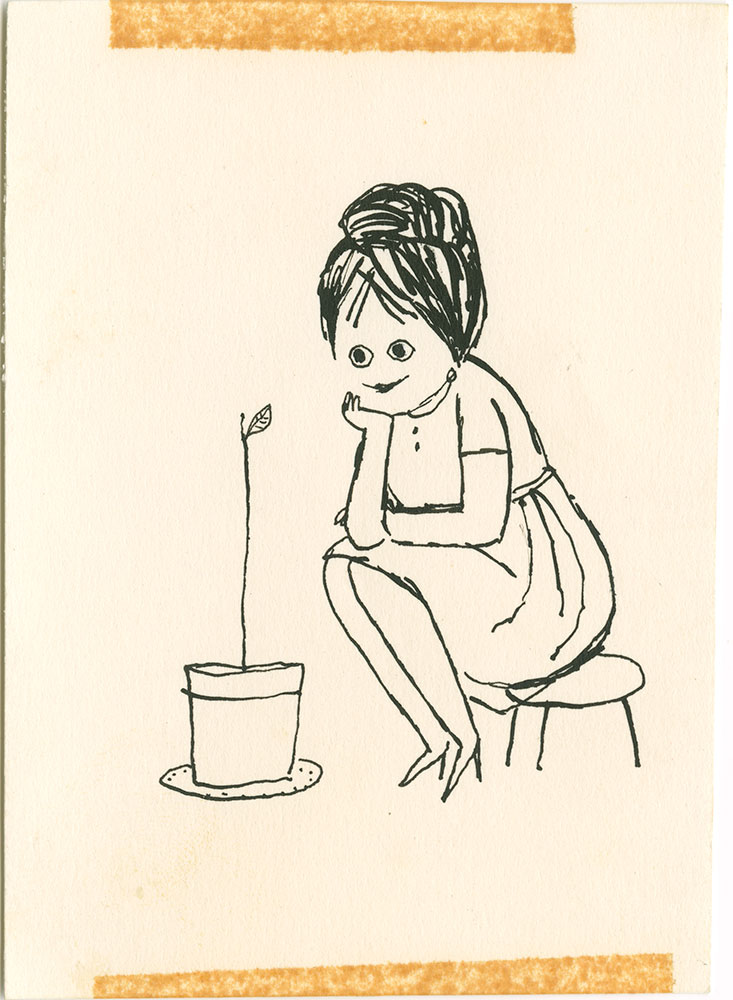 Aliki's Author Illustration from the 1962 edition of My Five Senses