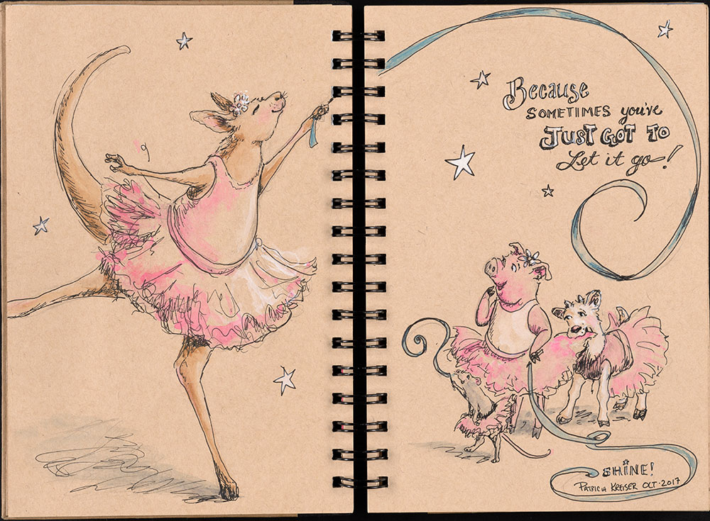 SCBWI Eastern Pennsylvania Traveling Sketchbook - Page 6 and Page 7