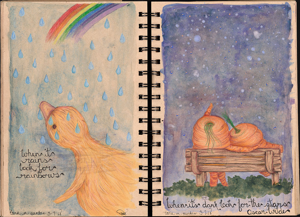 SCBWI Eastern Pennsylvania Traveling Sketchbook - Page 28 and Page 29