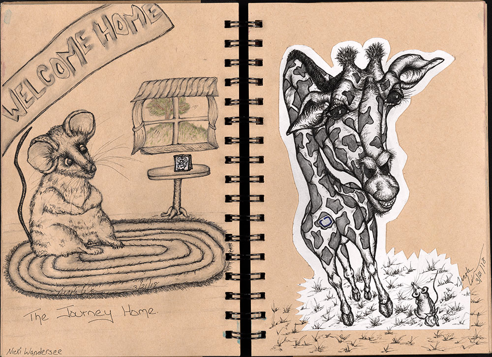 SCBWI Eastern Pennsylvania Traveling Sketchbook - Page 30 and Page 31