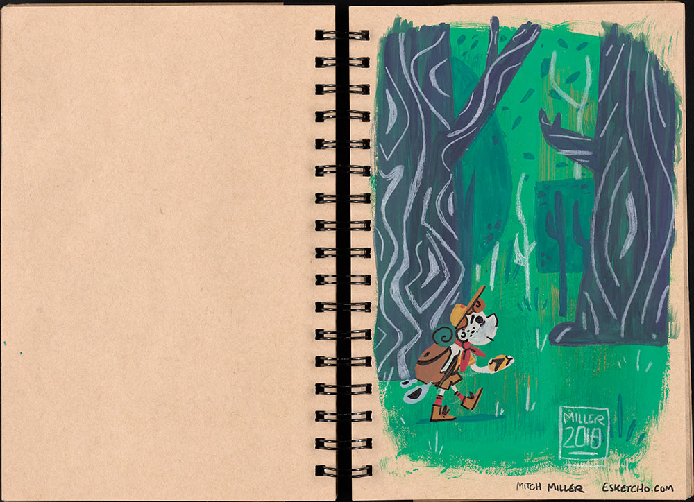 SCBWI Eastern Pennsylvania Traveling Sketchbook - Page 42 and Page 43