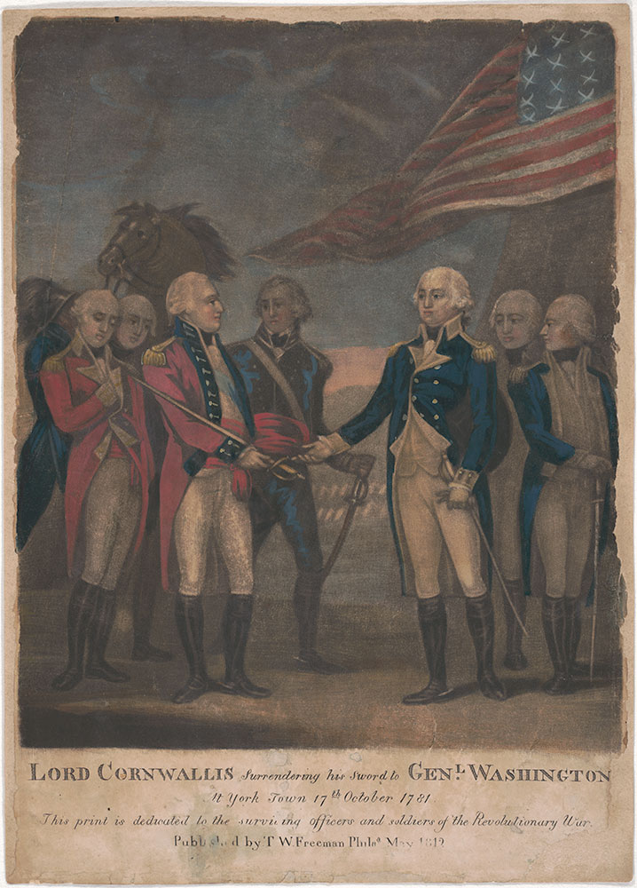 Lord Cornwallis Surrendering his Sword to Genl. Washington