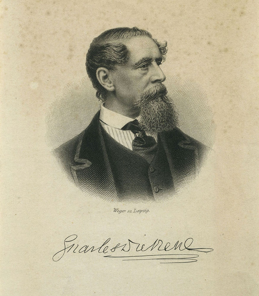 Charles Dickens - Engraving from Gurney Photograph