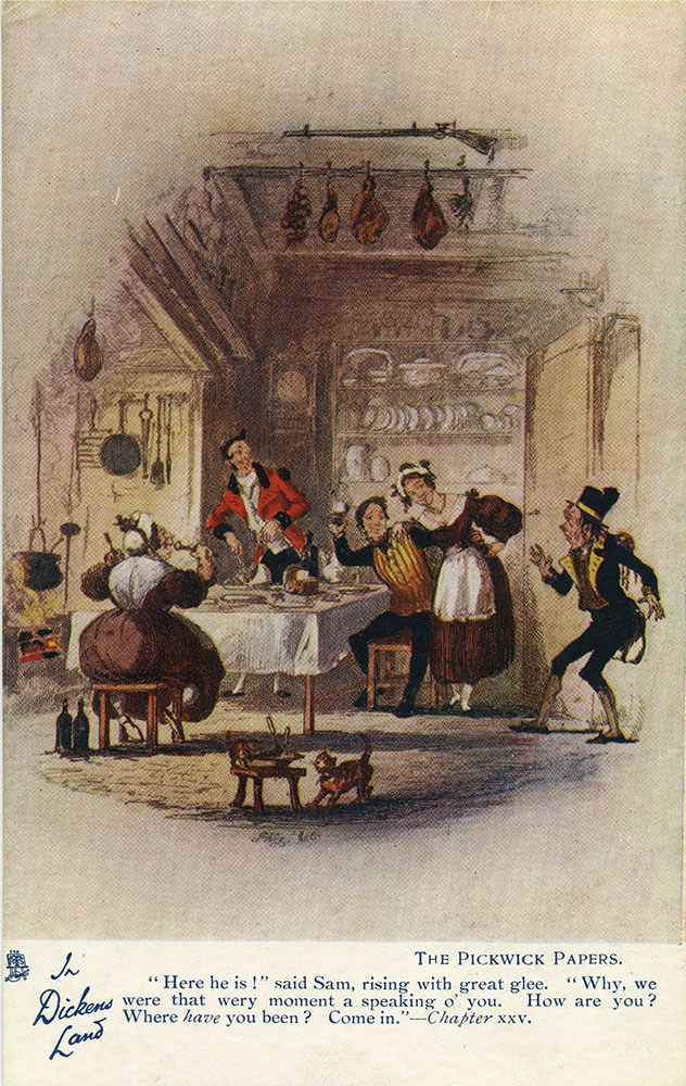 In Dickens Land - The Pickwick Papers Postcard