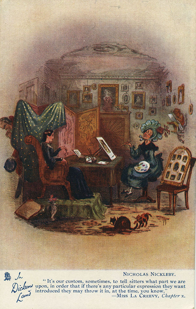 In Dickens Land - Nicholas Nickleby Postcard