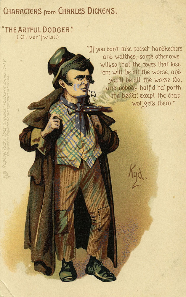 Characters From Charles Dickens - The Artful Dodger Postcard