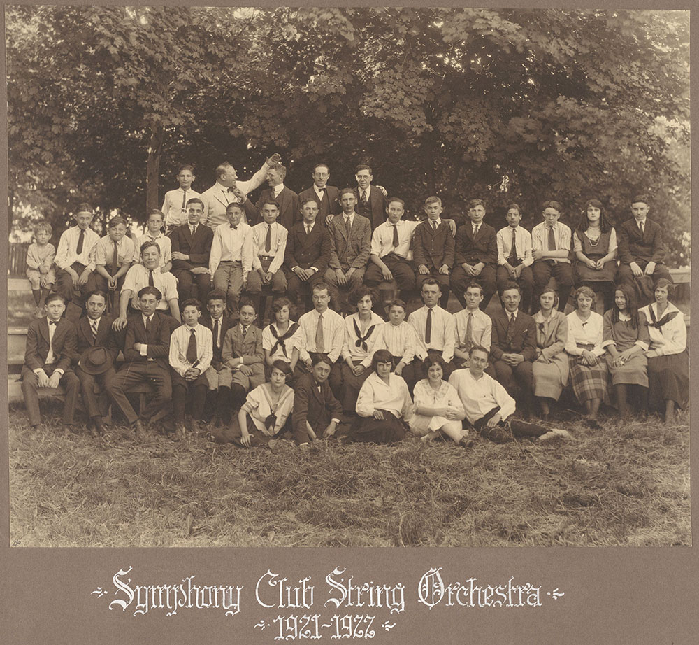 Symphony Club String Orchestra 1921-1922