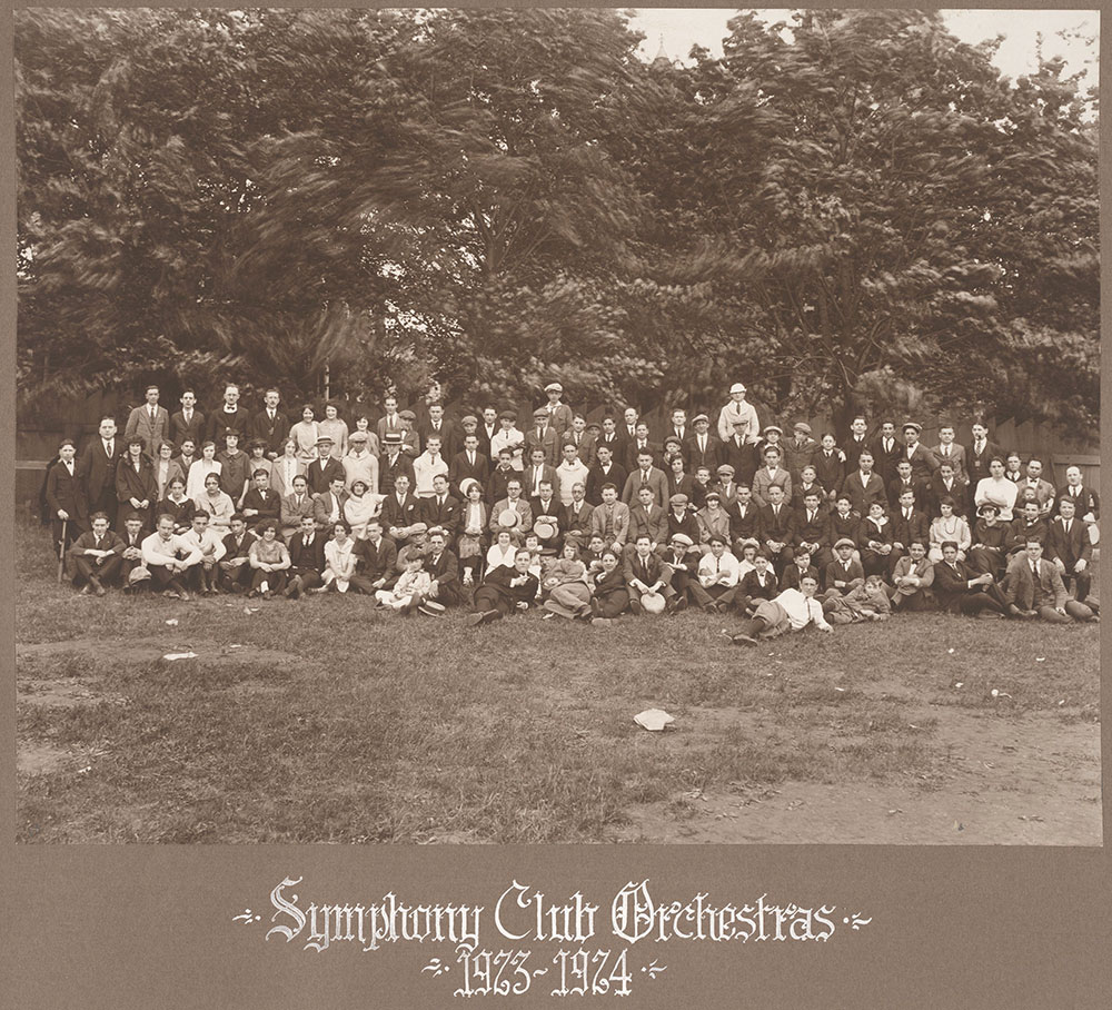 Symphony Club Orchestras 1923-1924