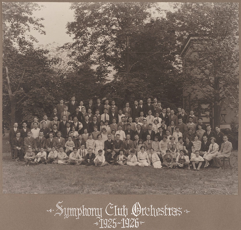 Symphony Club Orchestras 1925-1926