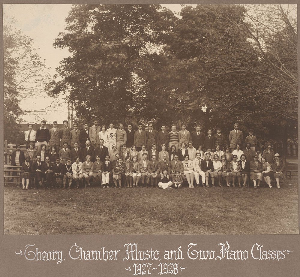 Theory, Chamber Music, and Two Piano Classes 1927-1928