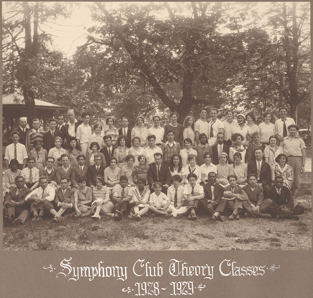 Symphony Club Theory Classes 1928-1929