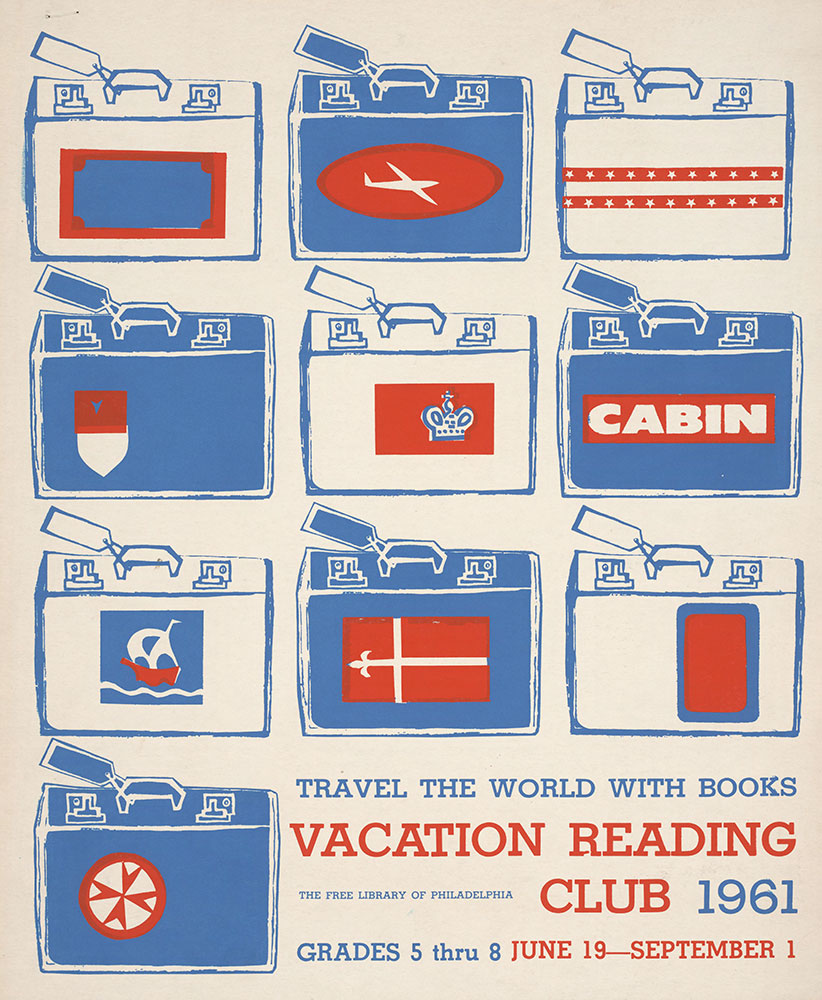 1961 - Vacation Reading Club - Travel the World with Books - Poster