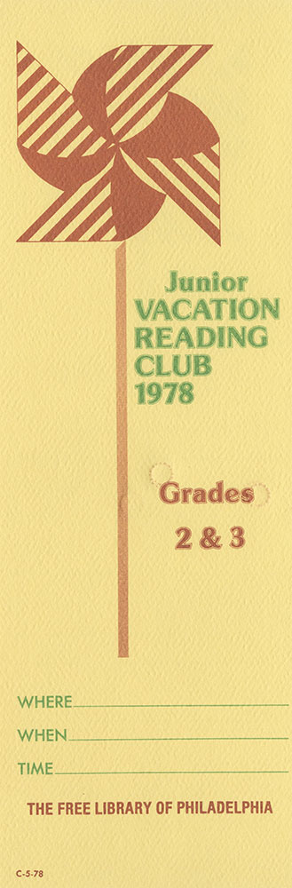 1978 - Junior Vacation Reading Club - Bookmark - recto