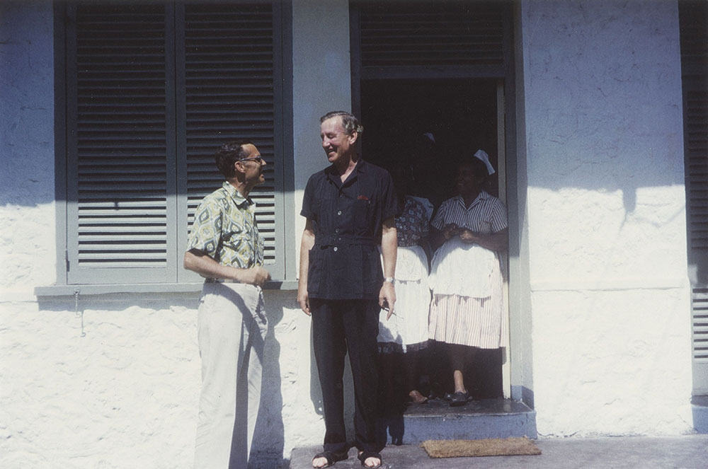 Photograph of James Bond with Ian Fleming, Goldeneye, Jamaica, 1964 from our collection Mary Wickham Bond papers on the 