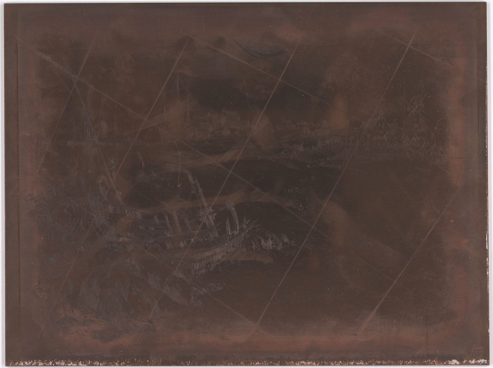 New York, 1675 canceled copper plate
