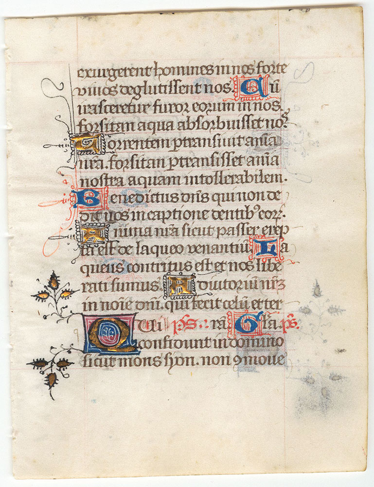 Illuminated Book of Hours Leaf