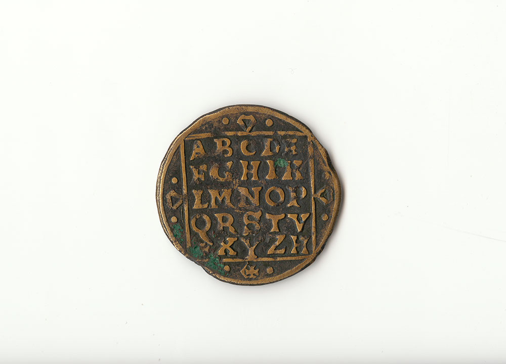 Coin for Learning the Alphabet [16th Century Nuremburg Coin] - Front