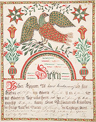 Birth and Baptismal Certificate (Geburts und Taufschein) for Elisabeth ...