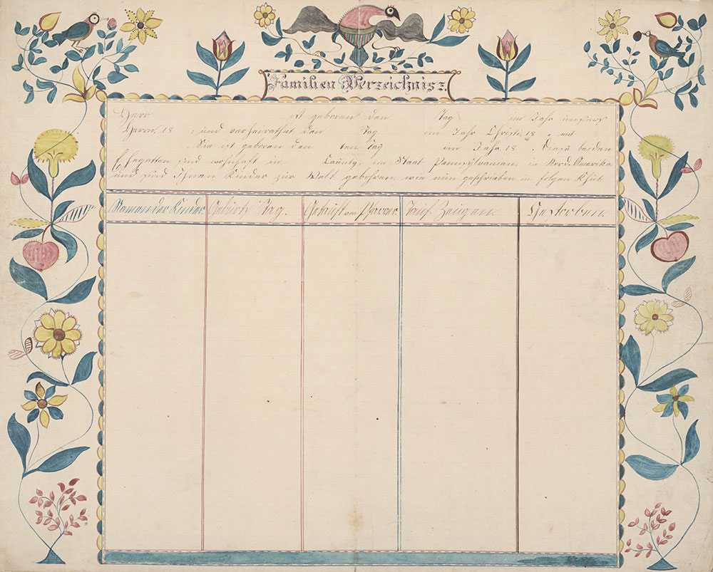 Family Record (Familienregister) [blank]