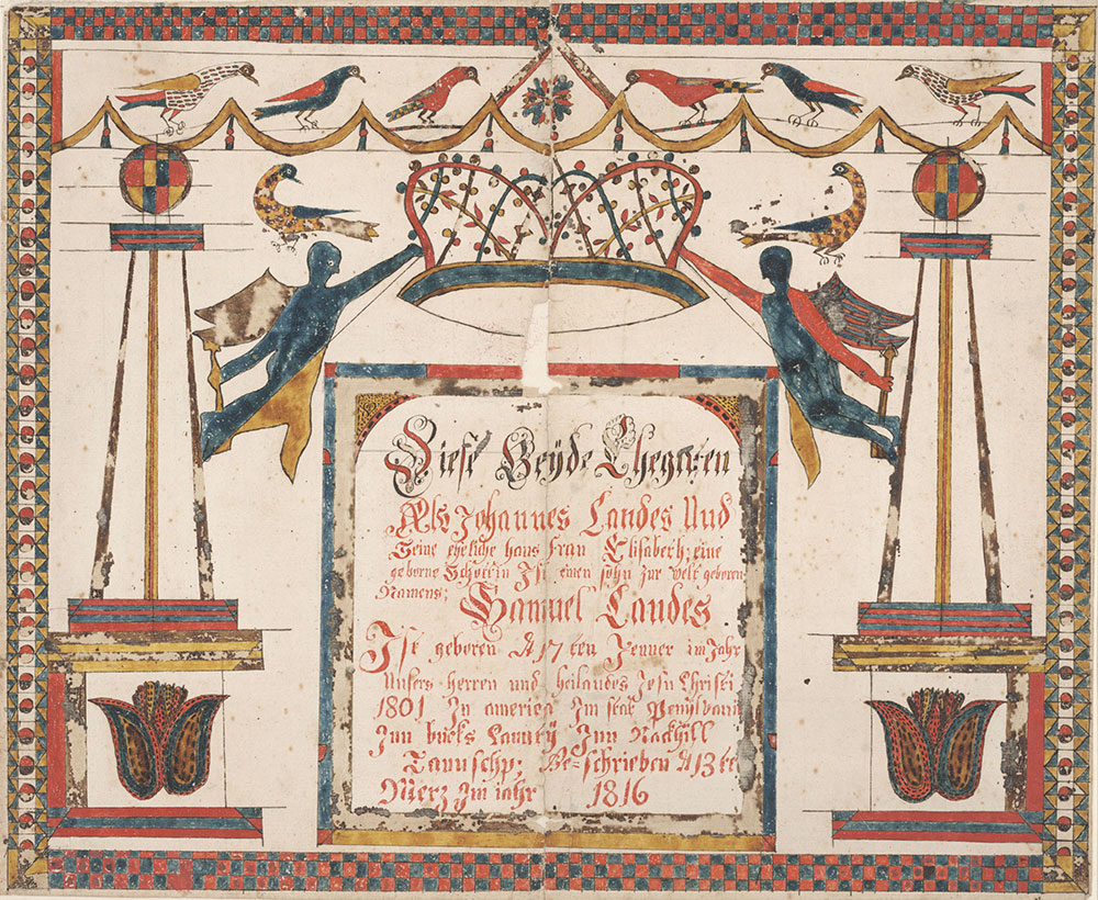 Birth Certificate (Geburtsschein) for Samuel Landes