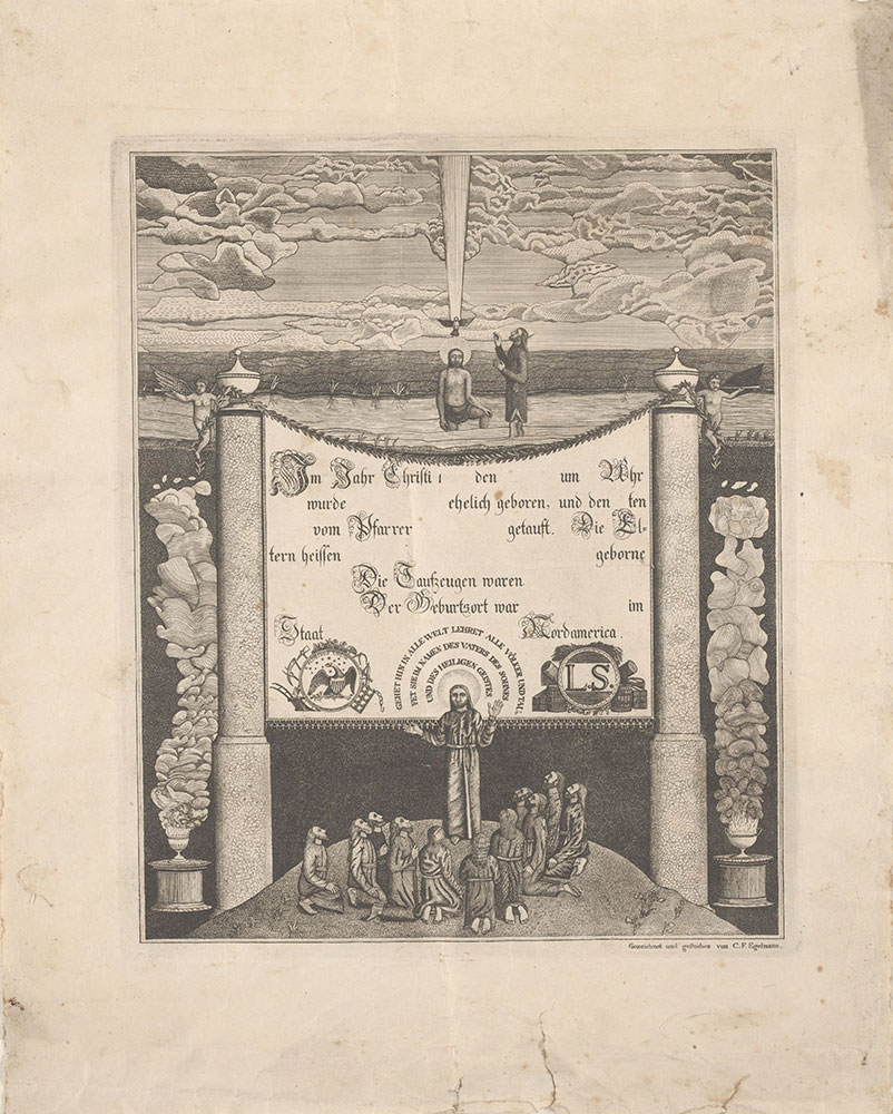 Birth and Baptismal Certificate (Geburts und Taufschein) for [blank]