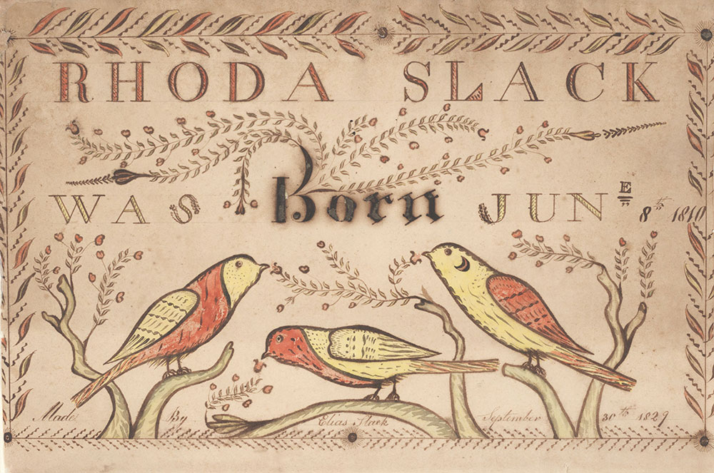 Birth Certificate (Geburtsschein) for Rhoda Slack