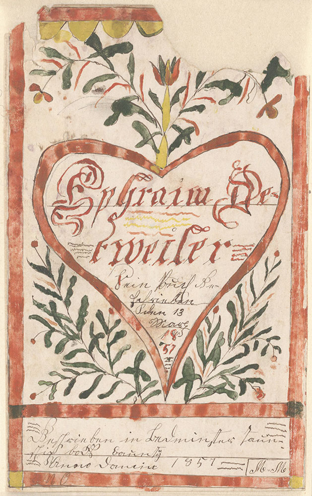 Bookplate (Bücherzeichen) for Ephraim Detweiler