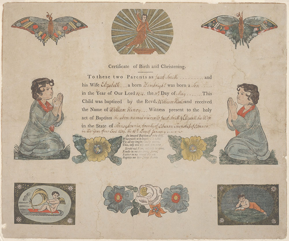 Birth and Baptismal Certificate (Geburts und Taufschein) for William Henry Smith
