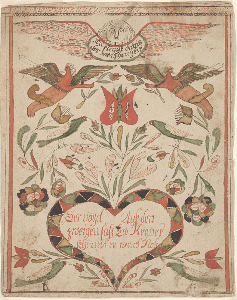 Drawing (Angels with Tulip and Heart)