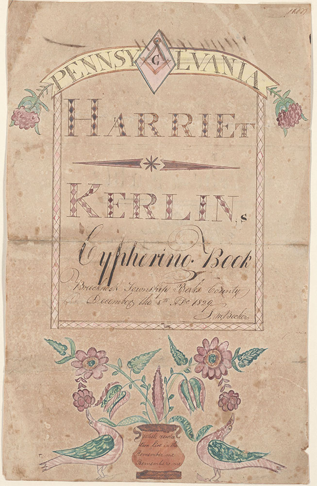 Bookplate (Bücherzeichen) for Harriet Kerlin