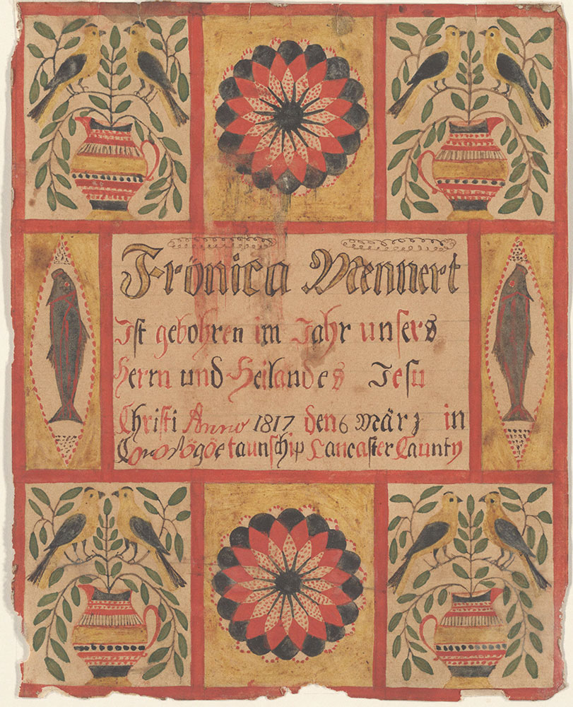 Birth Certificate (Geburtsschein) for Frönica Mennert