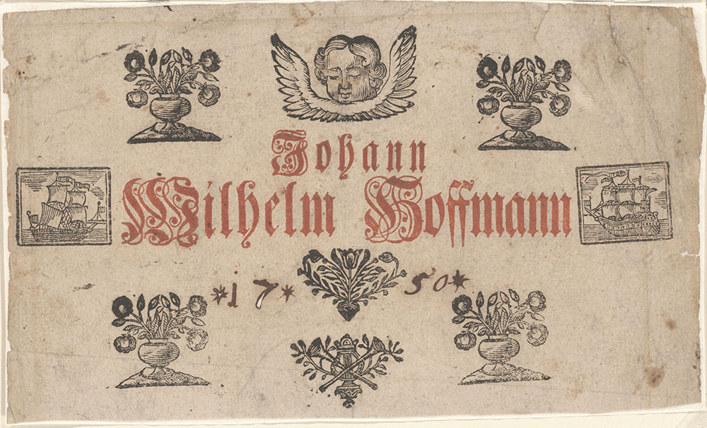 Drawing for Johann Wilhelm Hoffmann