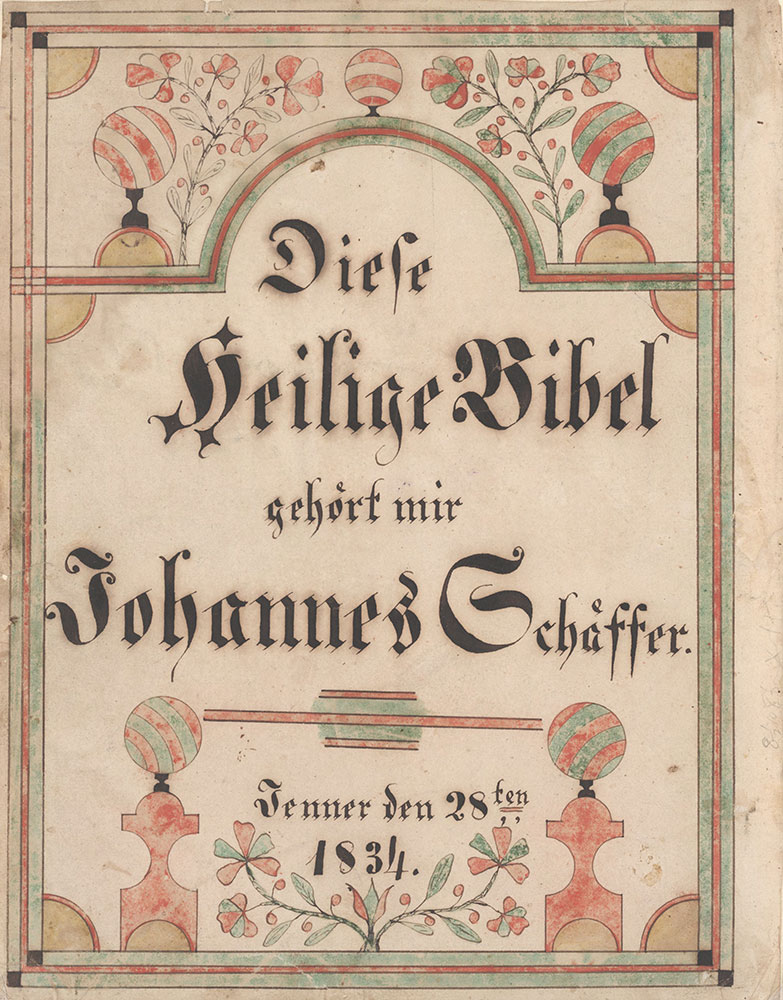 Bookplate (Bücherzeichen) for Johannes Schaeffer
