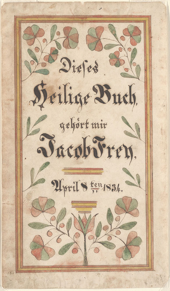 Bookplate (Bücherzeichen) for Jacob Frey