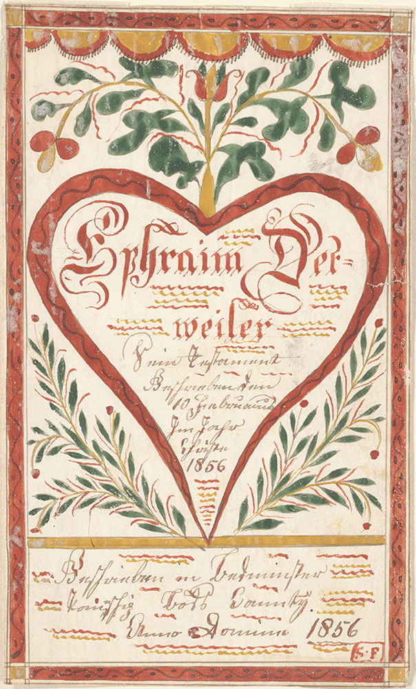 Bookplate (Bücherzeichen) for Ephraim Detweiler