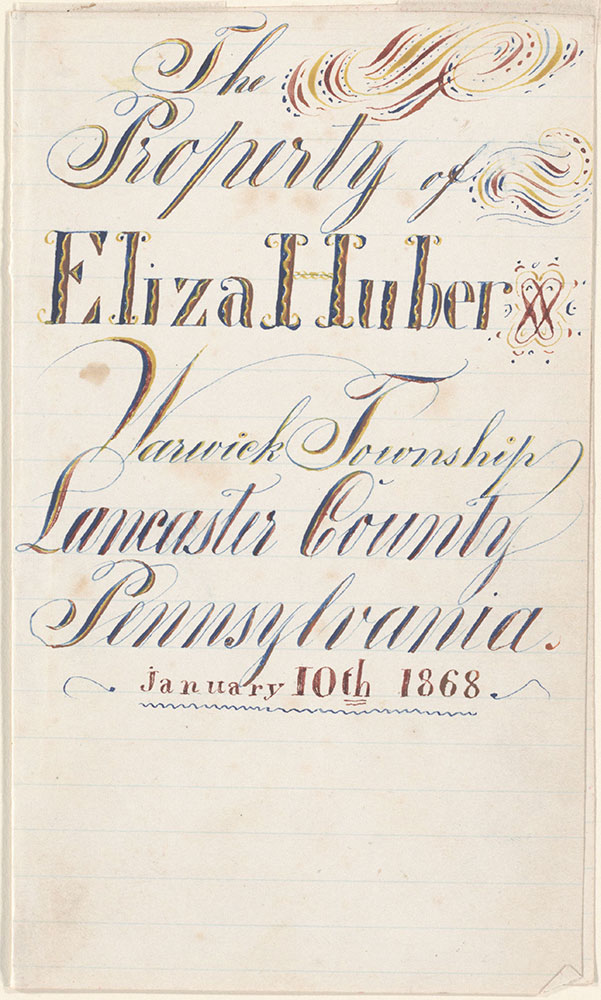 Bookplate (Bücherzeichen) for Eliza Huber
